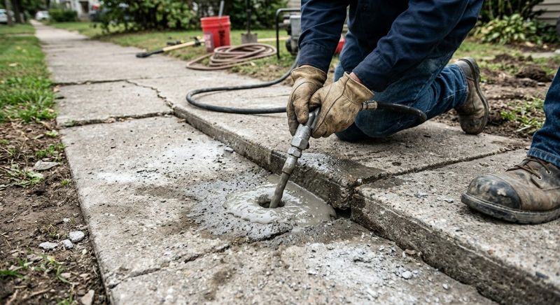 Concrete Settlement Repair in West Des Moines, IA
