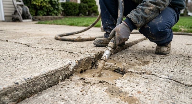 Sunken Driveway Lifting in Des Moines, IA
